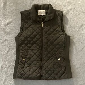 Cambridge Dry Goods Olive Green Lightweight Quilted Puffer Vest Medium